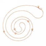 Collana Argento 925 e Stopper Oro Rosa 9 Kt - 90 cm