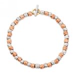 Bracciale Mix Argento 925 e Oro Rosa 9 Kt