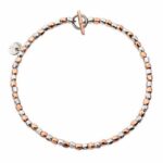 Bracciale Mini Granelli Mix Argento 925 e Oro Rosa 9 Kt