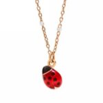 Collana Mini Coccinella Oro Rosa 9 Kt