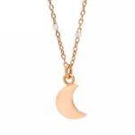 Collana Mini Luna Oro Rosa 9 Kt