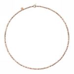 Collana Mini Granelli Argento 925 e Oro Rosa 9 Kt