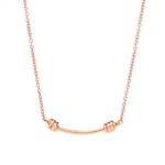 Collana Nodo Oro Rosa 9 Kt - 42 cm