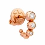 Orecchino Bollicine Oro Rosa con 3 Diamanti (0,22 ct.) - Singolo