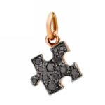 Puzzle con 12 Diamanti Black (ct. 0,21)